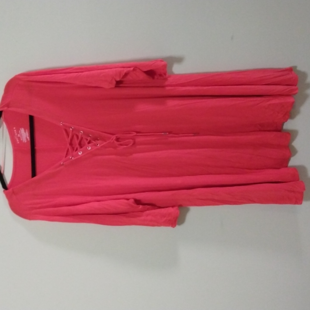 BOUTIQUE ORANGE DRESS TIE IN FRONT SIZE 2X